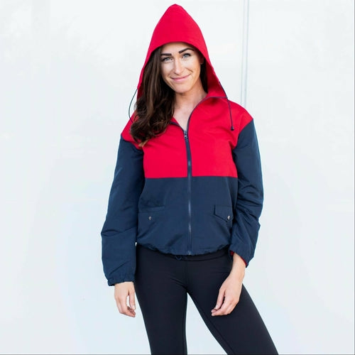 ACTIVE HOODED COLORBLOCK WINDBREAKER JACKET - Image 3