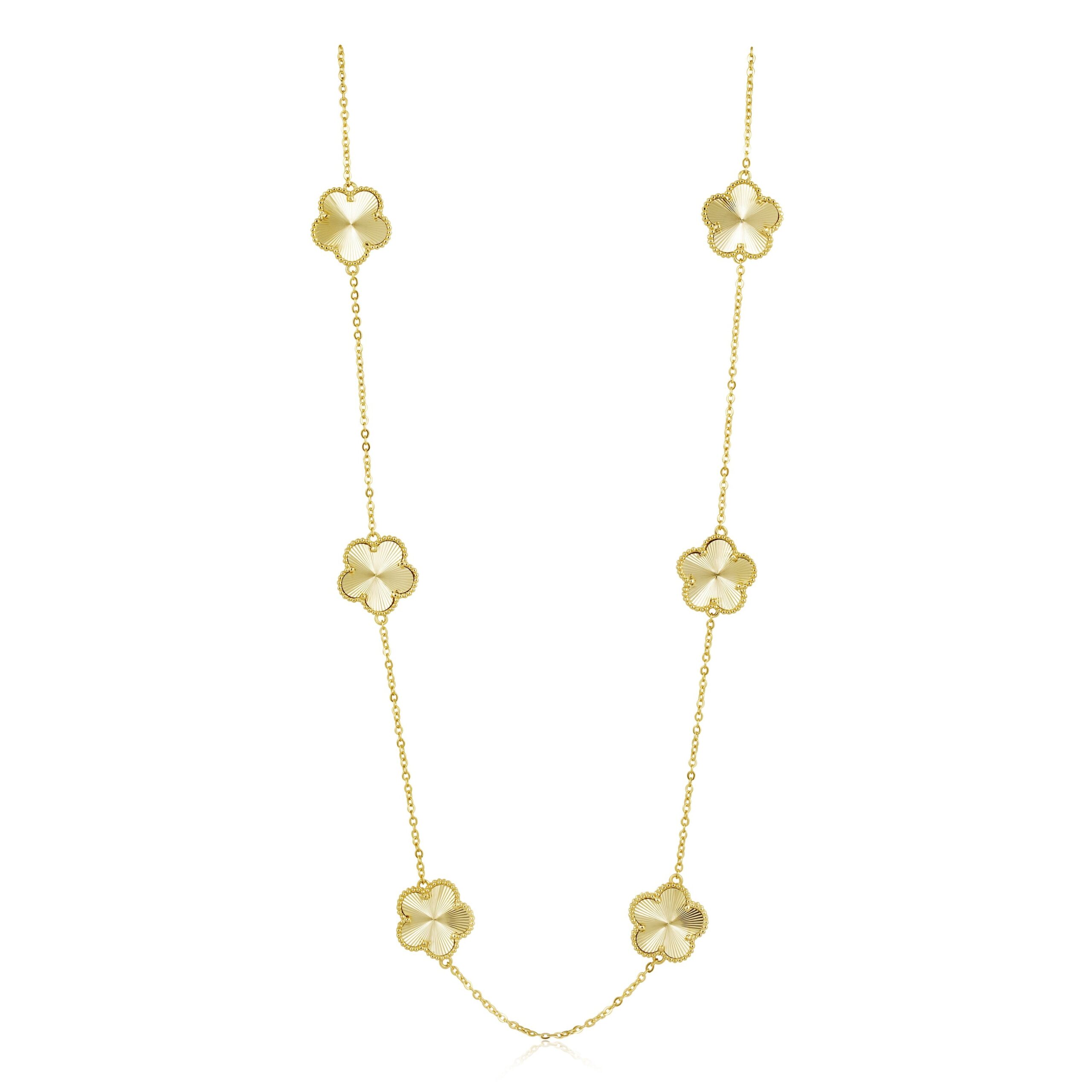 Adeline Clover Necklace Gold