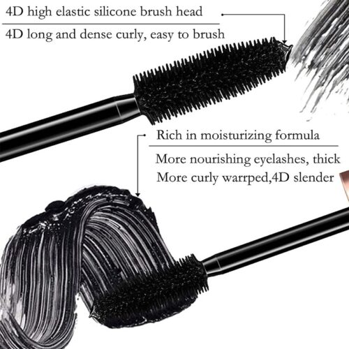 1/2 Pack Black 4D Silk Fiber Eyelash Mascara Extension Makeup - Image 7