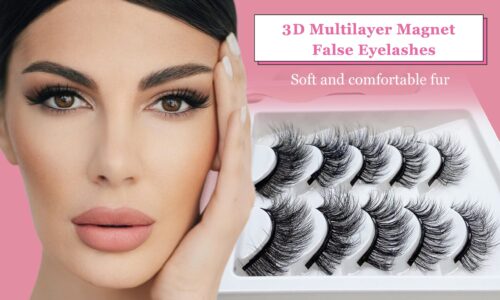 10 Piece Mixed 3D Multi-layer Magnetic False Eyelashes Set with - Image 3