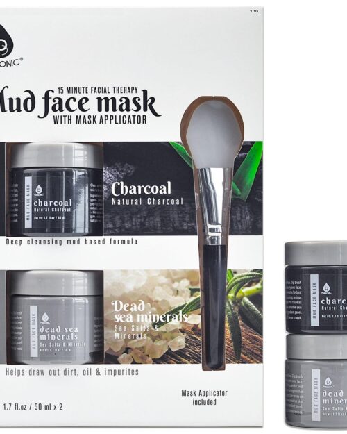 2 Pack Facial Therapy Mud Face Mask with Mask Applicator