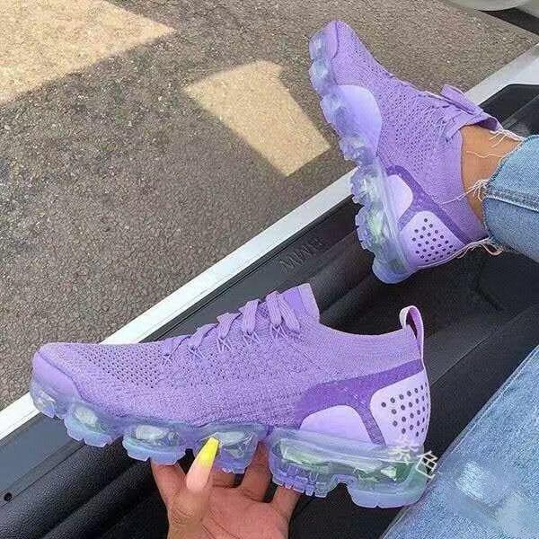 2021 Purple Sneakers Women Casual Shoes Mesh Air-Cushion Flat - Image 15