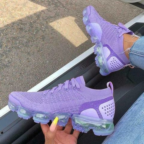 2021 Purple Sneakers Women Casual Shoes Mesh Air-Cushion Flat - Image 24