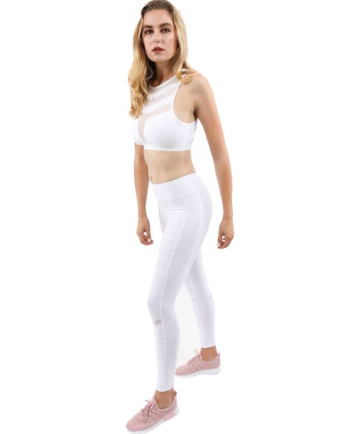 Athletique Low-Waisted Ribbed Leggings - White - Image 5