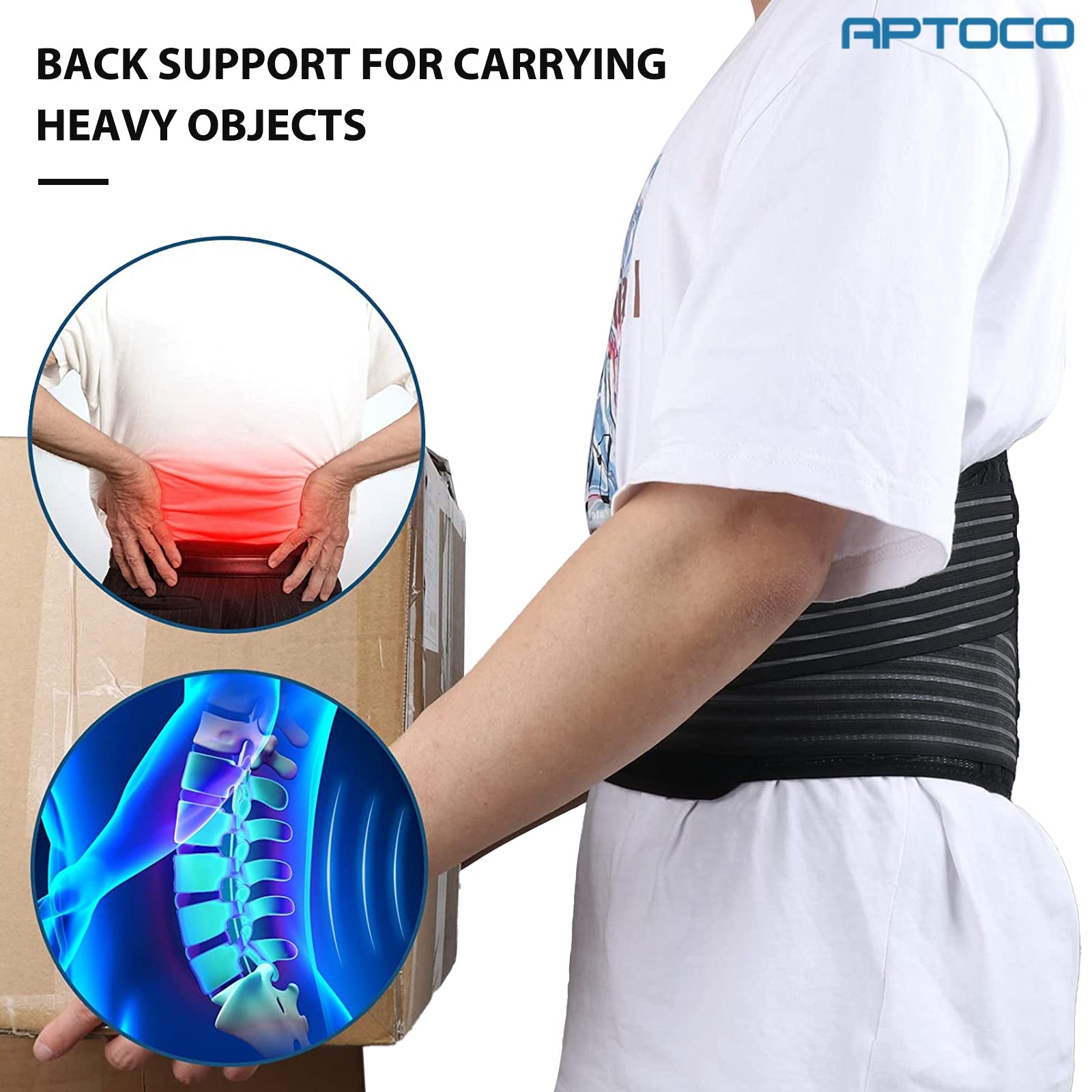 Back Brace Pain Relief Support Belt Invisible Spine Protection Belt - Image 4