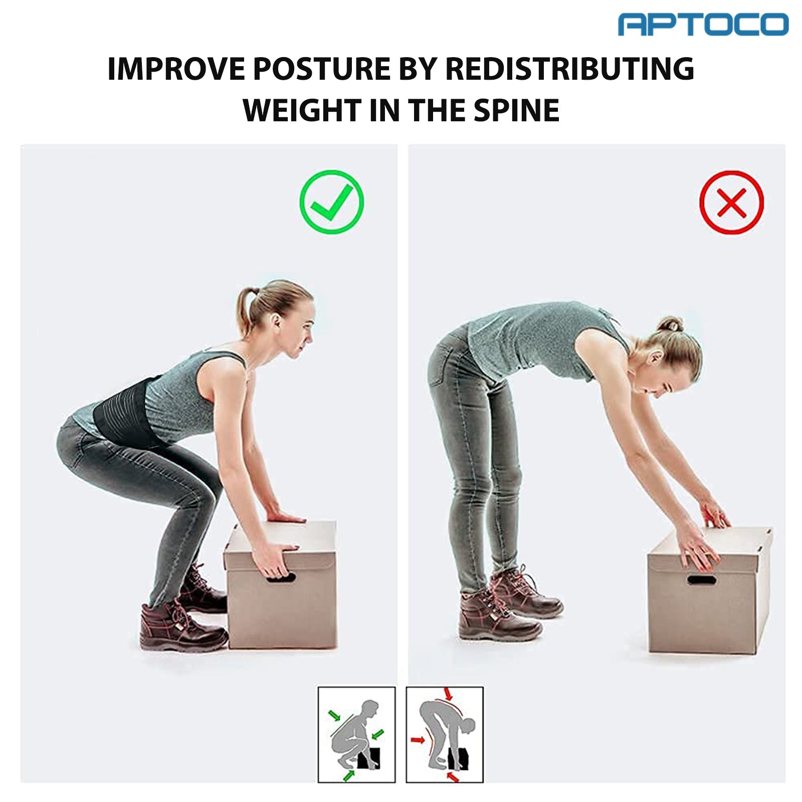 Back Brace Pain Relief Support Belt Invisible Spine Protection Belt - Image 6