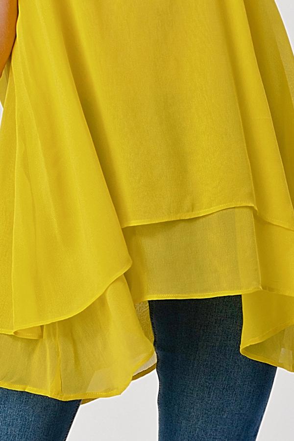 Beaded Neckline Chiffon Tunic - Image 3