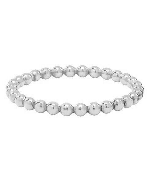 Beaded Stackable Ring - Silver