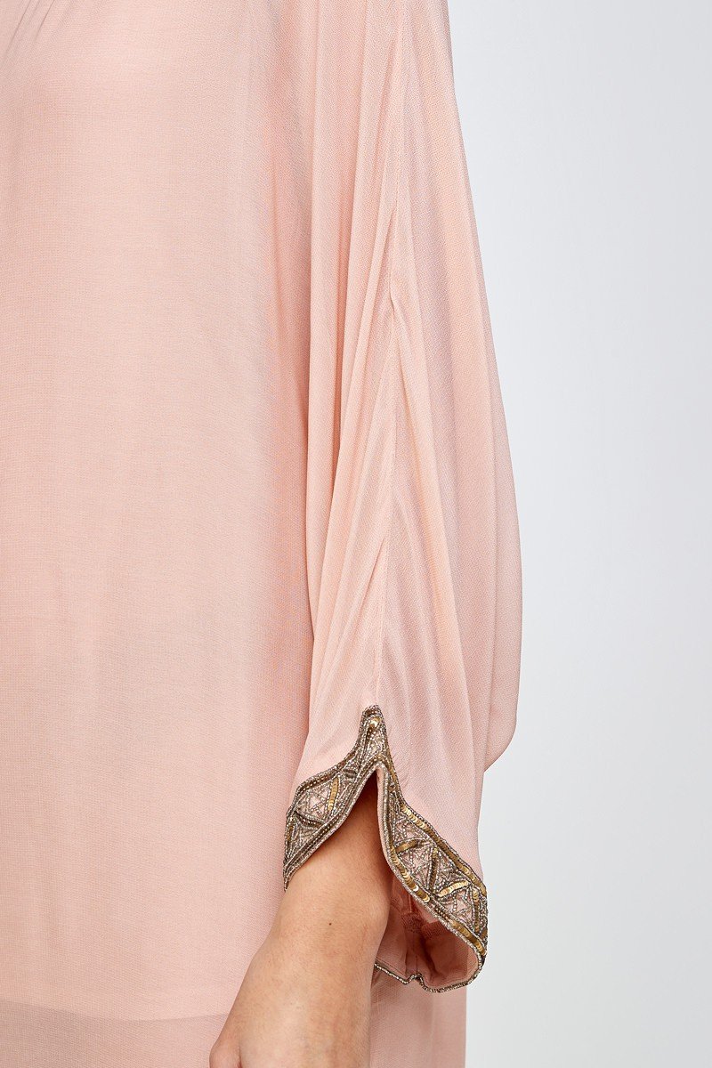 Batwing Sleeve Shift Dress – Effortless Flow and Elegance - Image 7