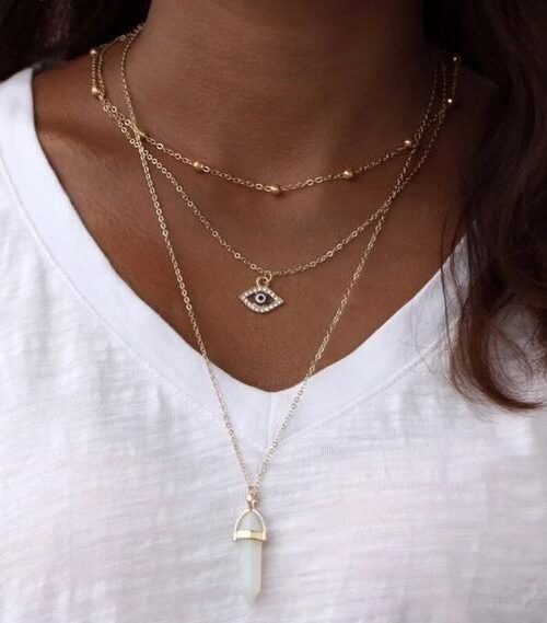 All Seeing Eye Multilayer Necklace