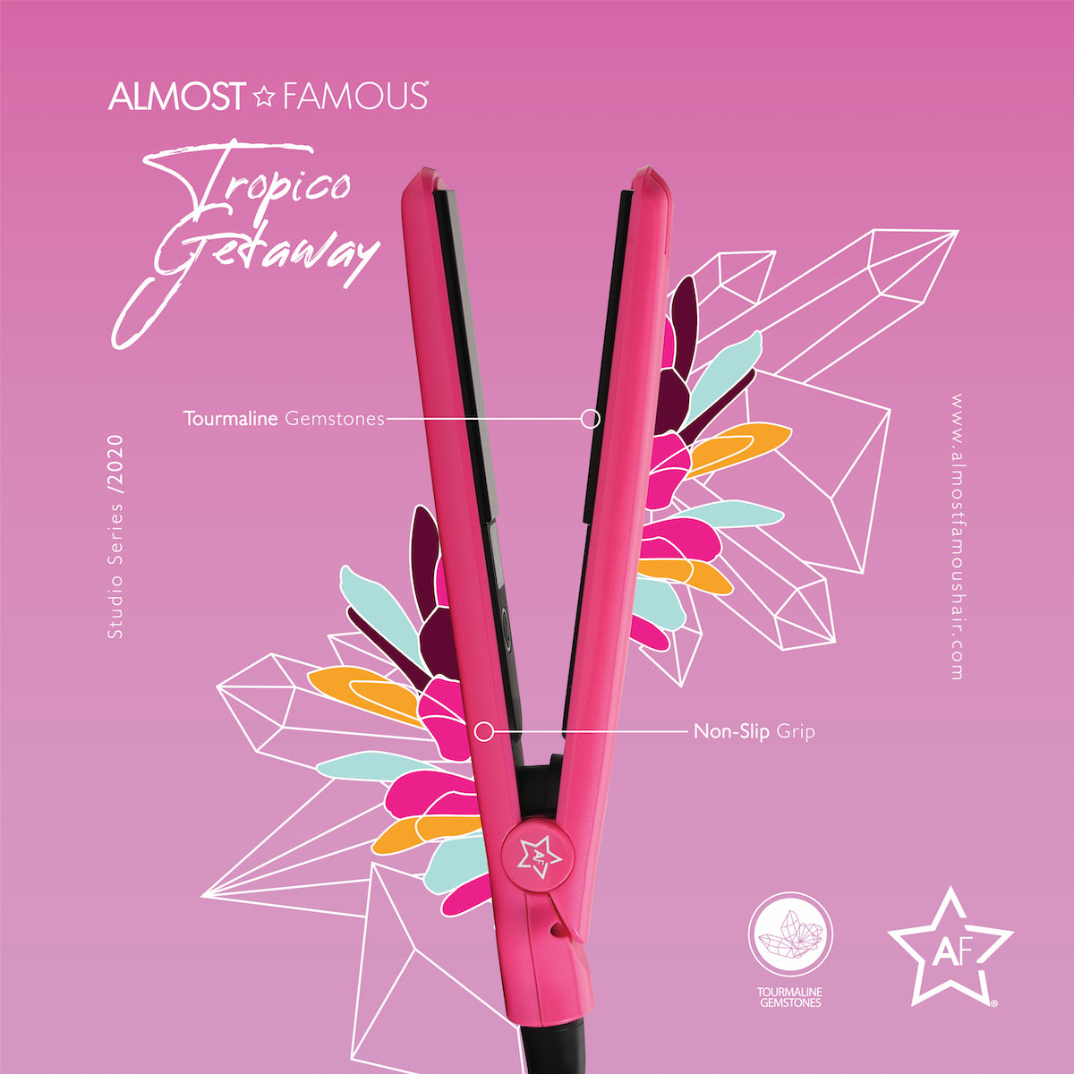 Almost Famous 0.5" Tropico Getaway Mini Travel Flat Iron+Designer Bag - Image 5
