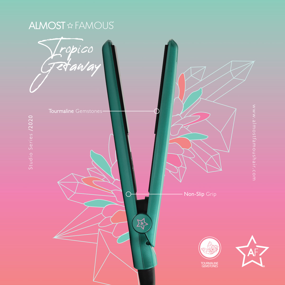 Almost Famous 0.5" Tropico Getaway Mini Travel Flat Iron+Designer Bag - Image 7