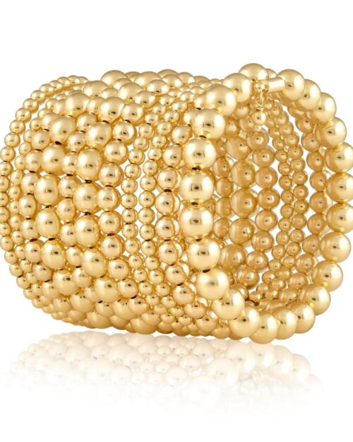 Allison Beaded Wrap Bracelet- 10 Rows