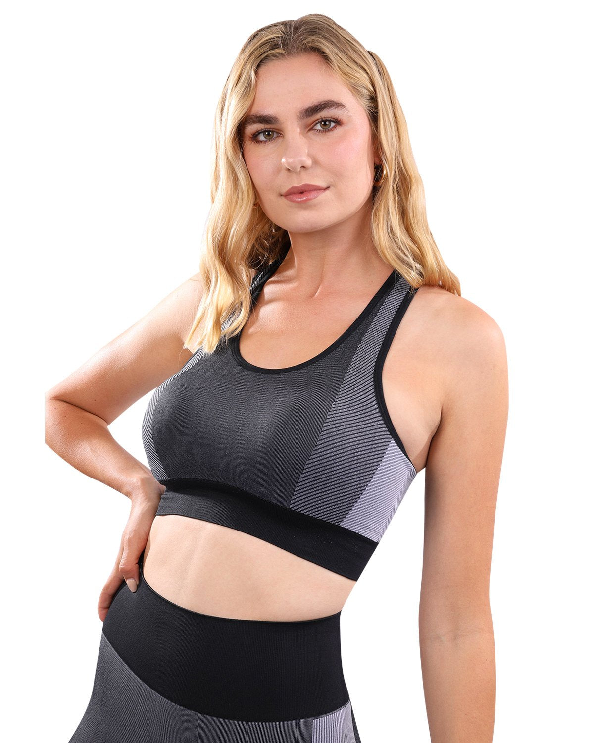 Arleta Seamless Sports Bra - Black - Image 3