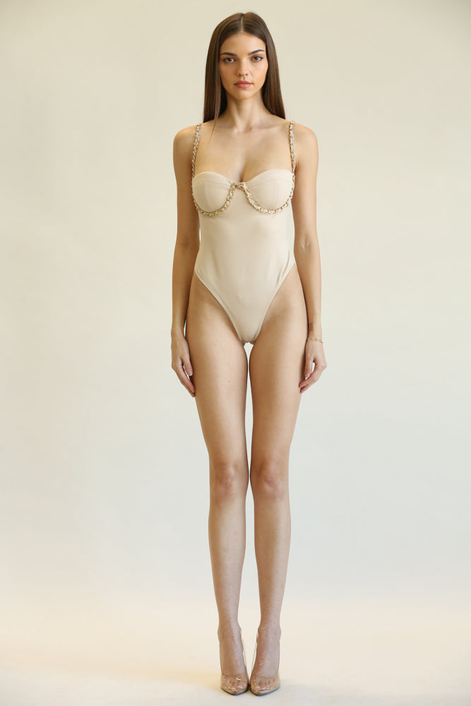 Bodysuit with Chains by Rose Paulino