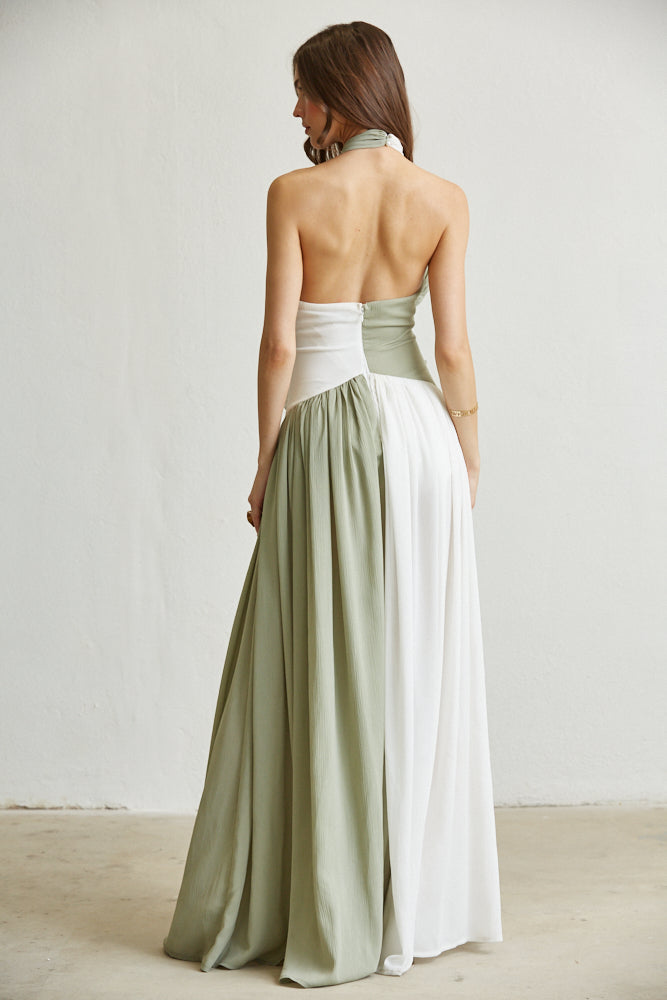 Breeze Two-Tone Slit Dress - Image 7