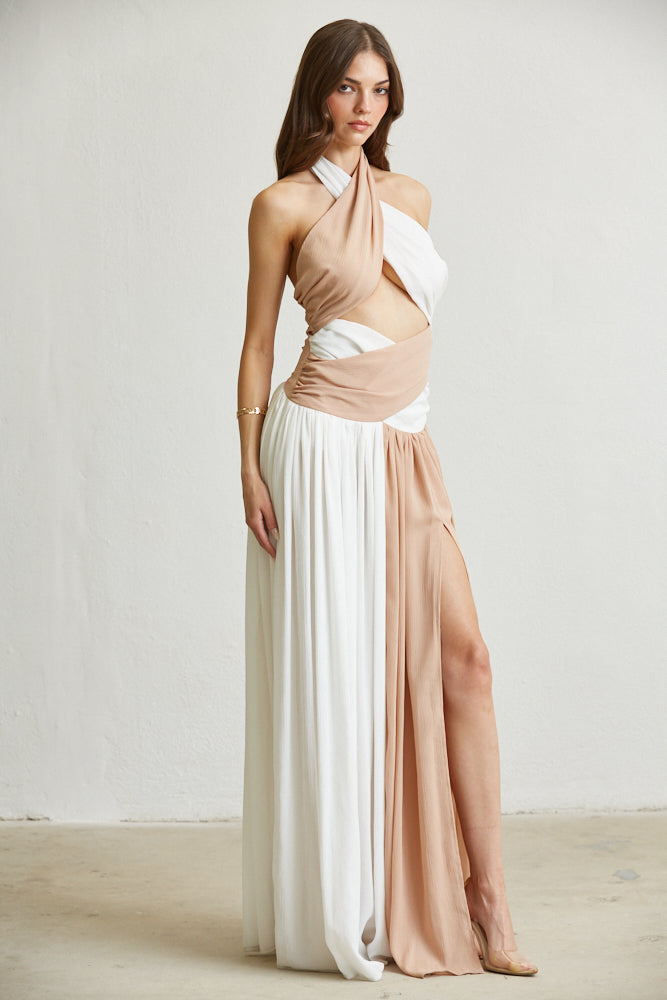 Breeze Two-Tone Slit Dress - Image 2