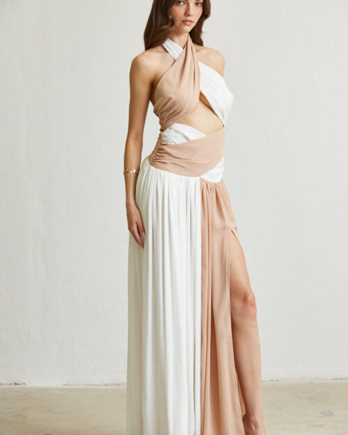 Breeze Two-Tone Slit Dress