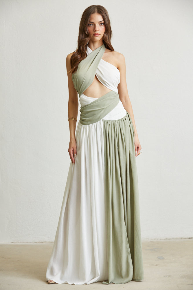 Breeze Two-Tone Slit Dress - Image 5