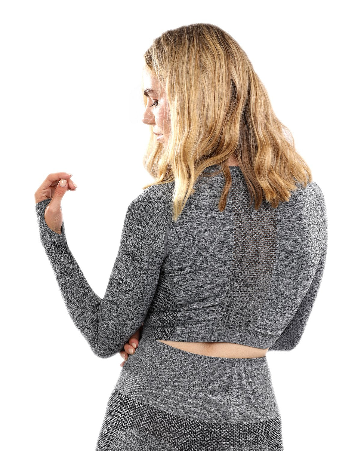 Cadrina Seamless Sports Top - Grey - Image 6