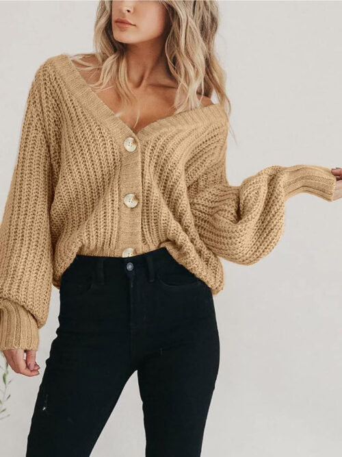 Button Up Long Sleeve Cardigan - Image 3
