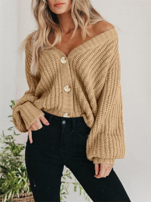 Button Up Long Sleeve Cardigan - Image 4