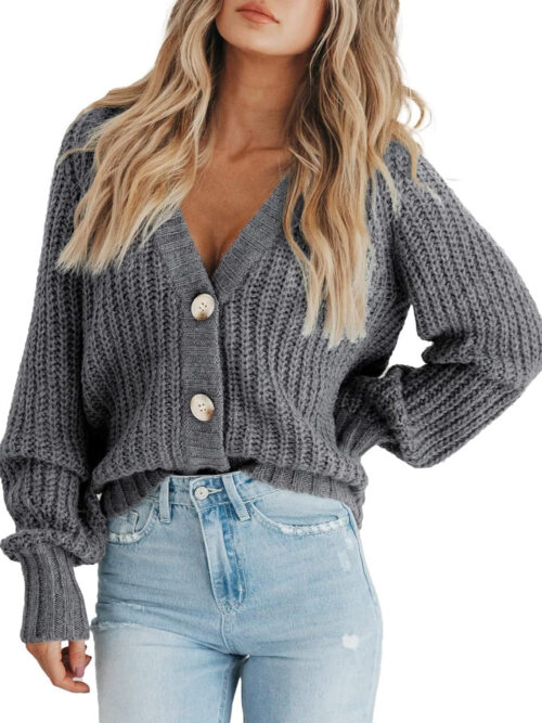 Button Up Long Sleeve Cardigan - Image 7
