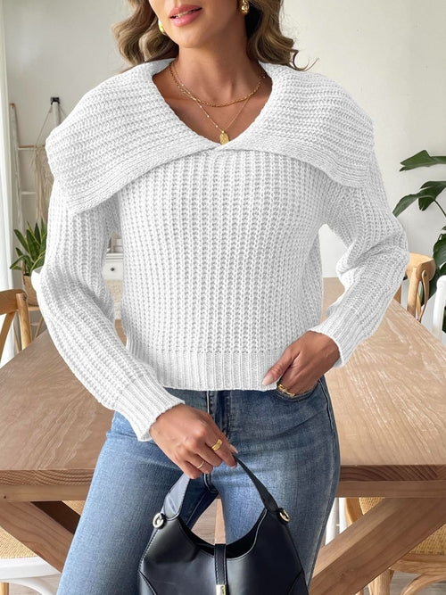 Cable-Knit Long Sleeve Sweater - Image 10