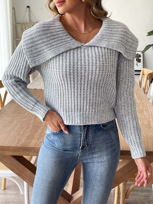 Cable-Knit Long Sleeve Sweater - Image 9