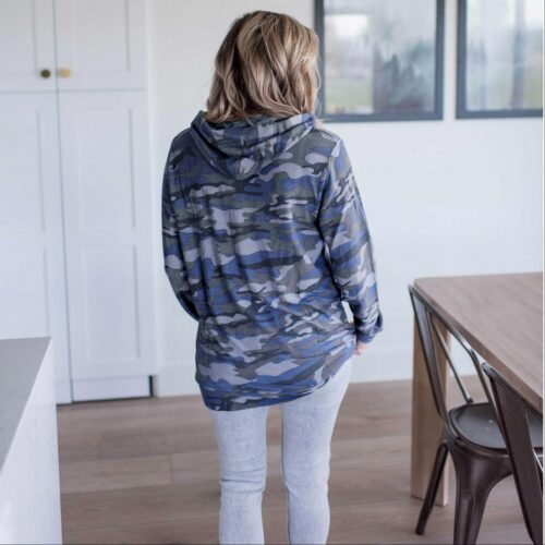 Camouflage Hoodie Top With Kangaroo Pocket - Image 6