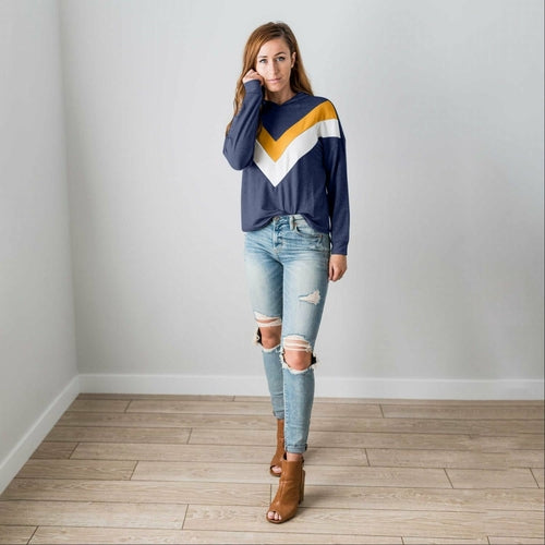Chevron Long Sleeve Top - Image 14