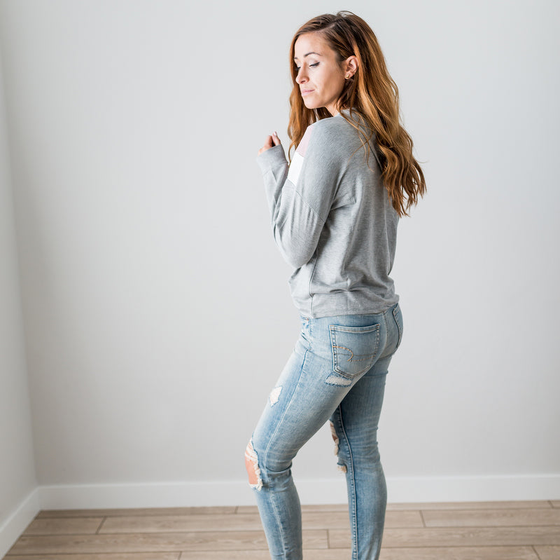 Chevron Long Sleeve Top - Image 11