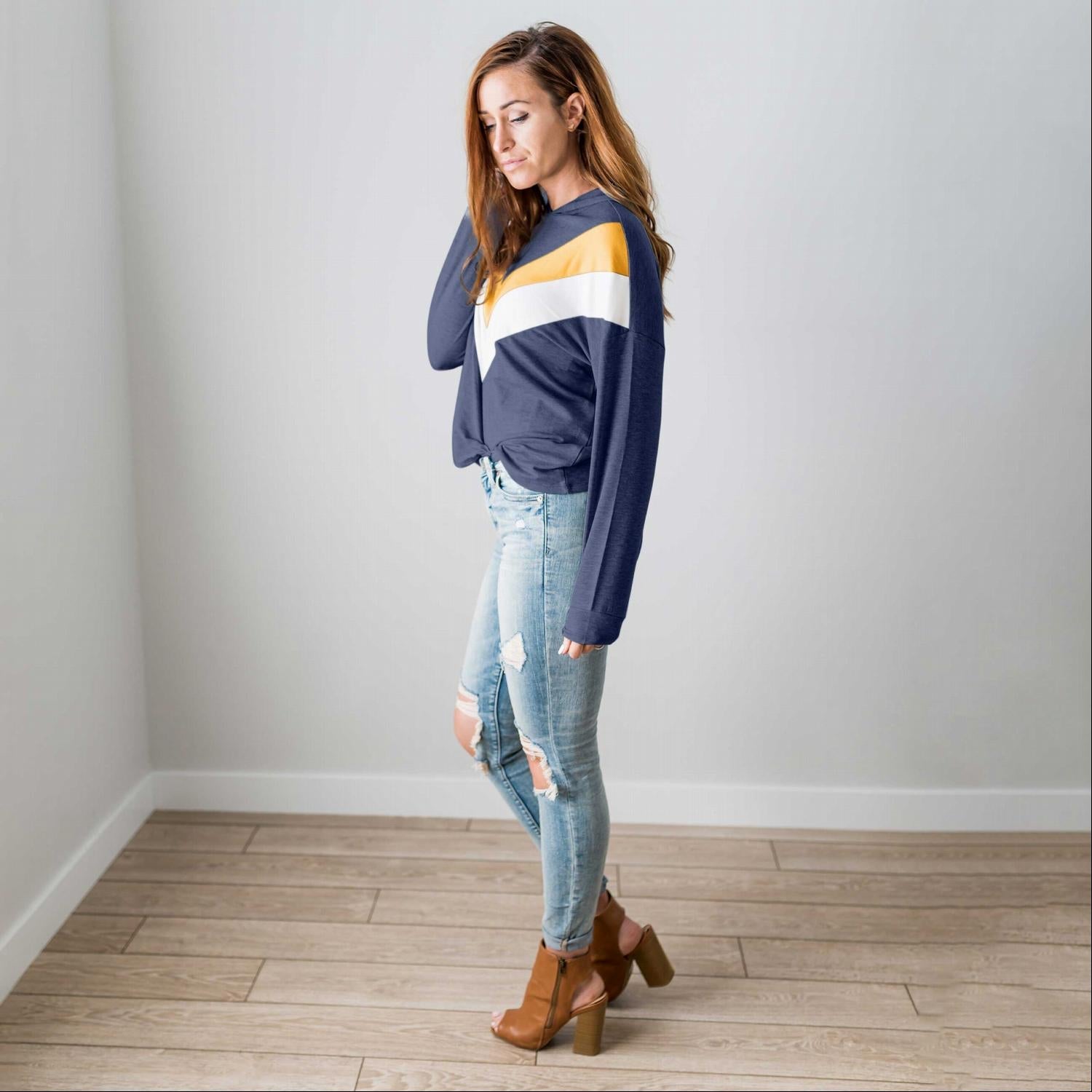 Chevron Long Sleeve Top - Image 12