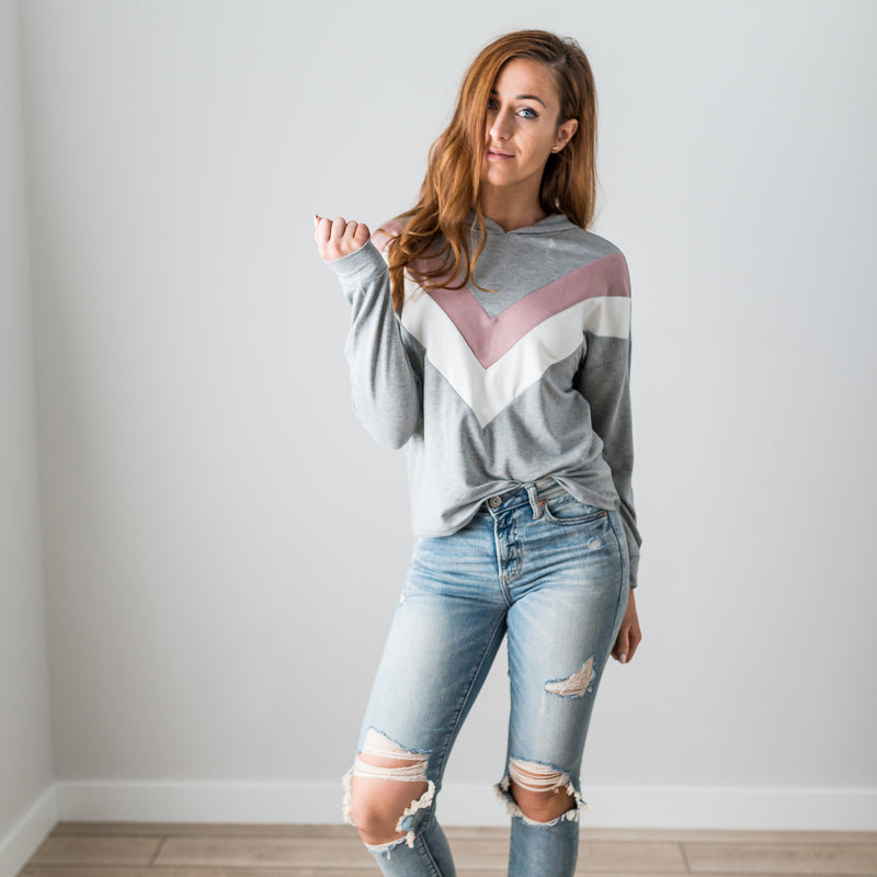 Chevron Long Sleeve Top - Image 3