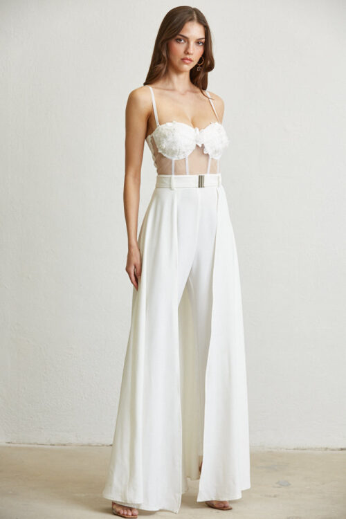 Channary - Gold Button Front Detail Jumpsuit - Image 3