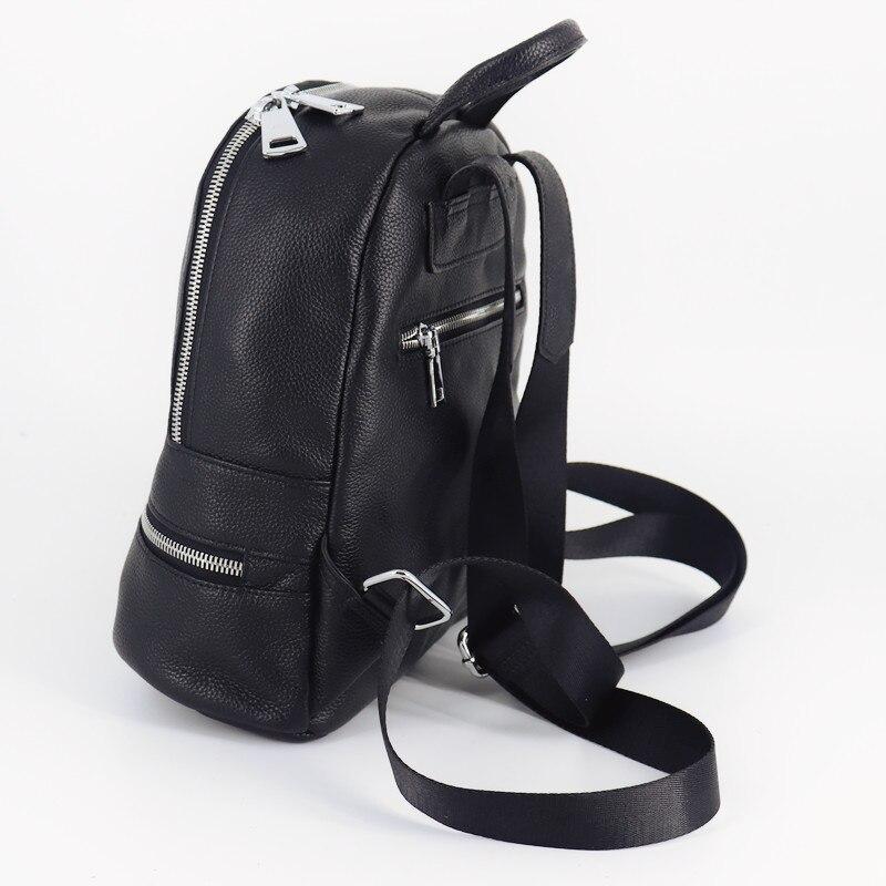 Chic Black Leather Backpack - Image 5