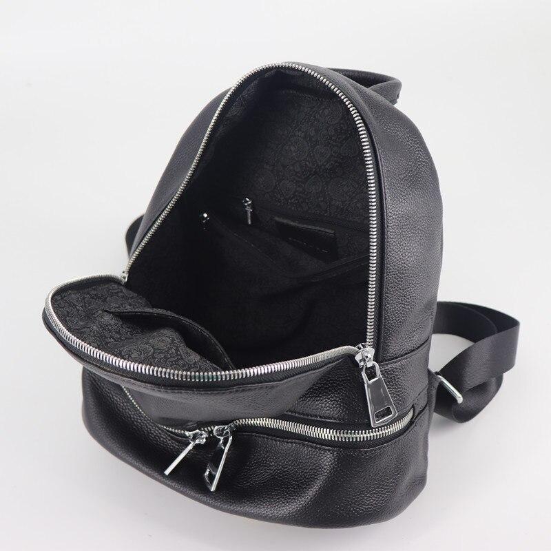 Chic Black Leather Backpack - Image 3