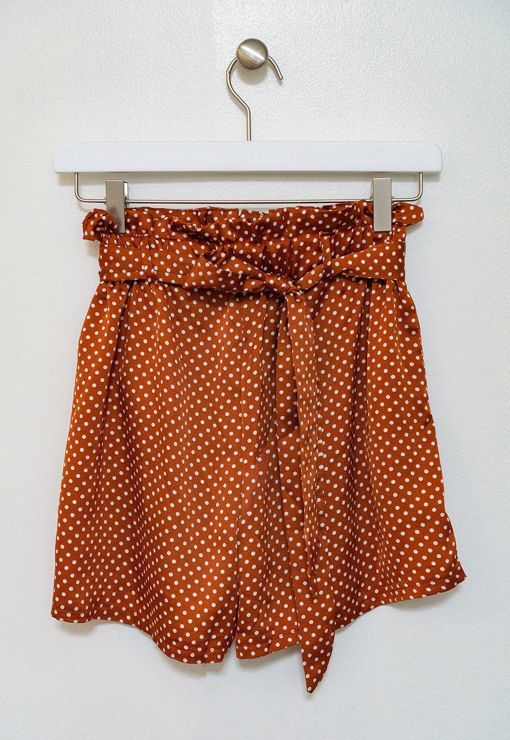 Cloth Patterned Cinch Waist Shorts - Image 6