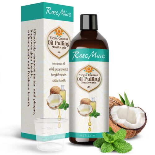 Coconut Oil Pulling (8 Fl.Oz) Alcohol Free Mouthwash Oil for Fresh - Image 2