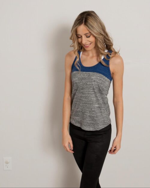 Colorblocked Racer Back Tank