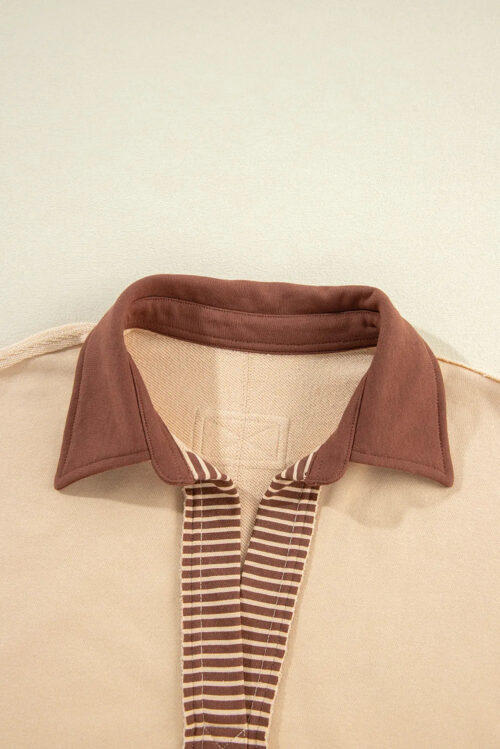 Collared Neck Long Sleeve Sweatshirt - Image 9