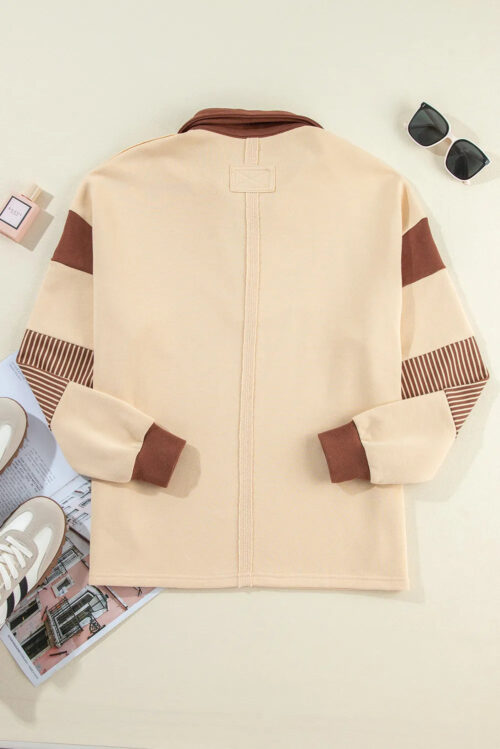 Collared Neck Long Sleeve Sweatshirt - Image 8