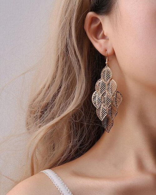 Dangling Leaf Earrings
