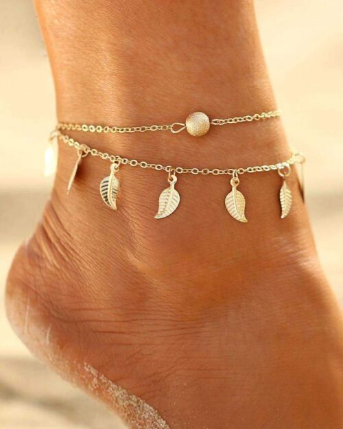 Double Layer Feather Anklet