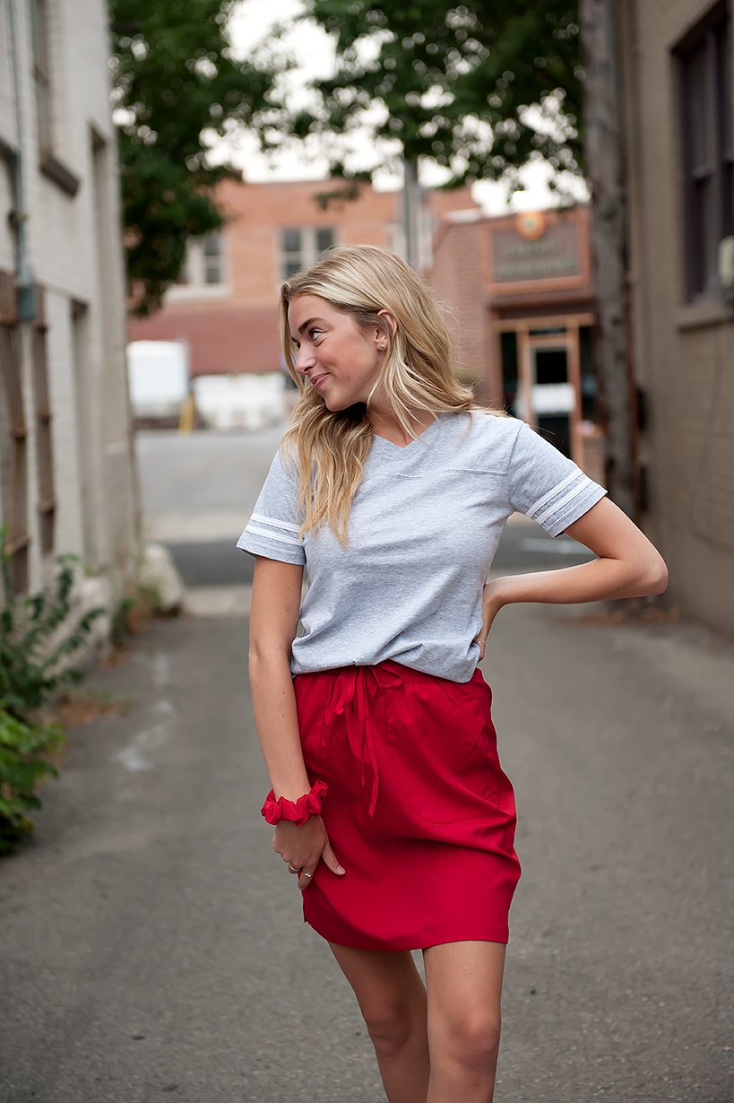 DT BREEZE Sporty Skirt in Red - Image 3