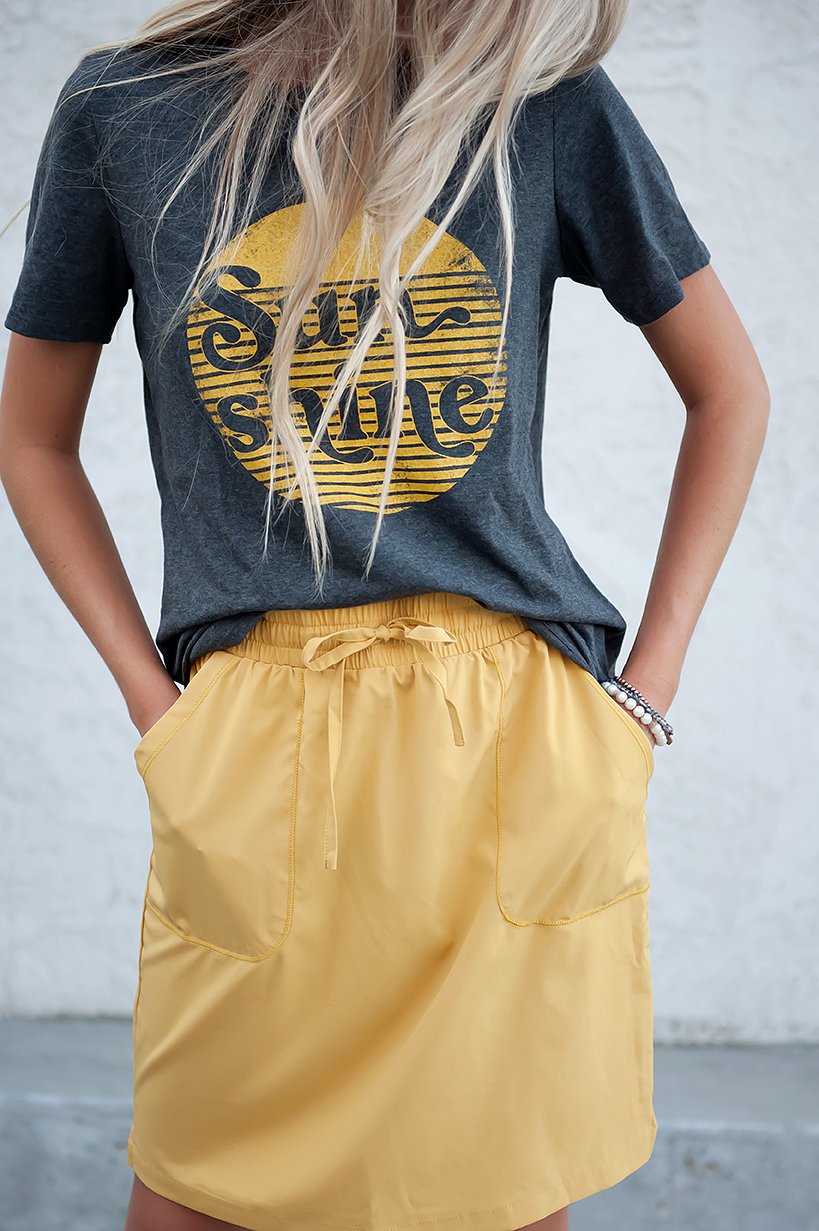 DT BREEZE Sporty Skirt in Sunflower Yellow - Image 5