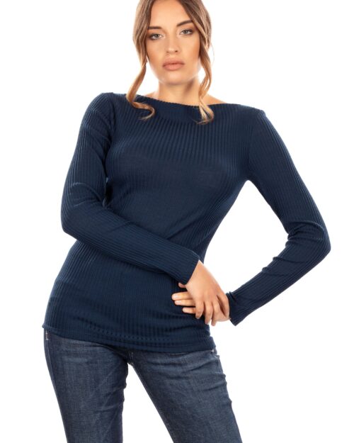 EGI Exclusive Collections Merino Wool Blend Boat Neck Top with Long