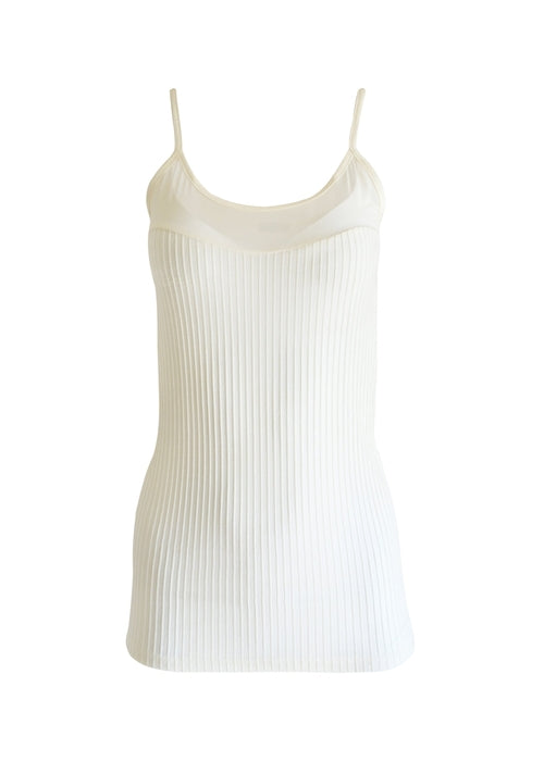 EGI Exclusive Collections Merino Wool Blend Sleeveless Cami with Tulle - Image 3