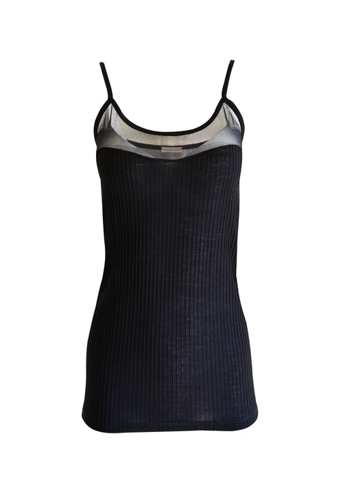 EGI Exclusive Collections Merino Wool Blend Sleeveless Cami with Tulle - Image 5
