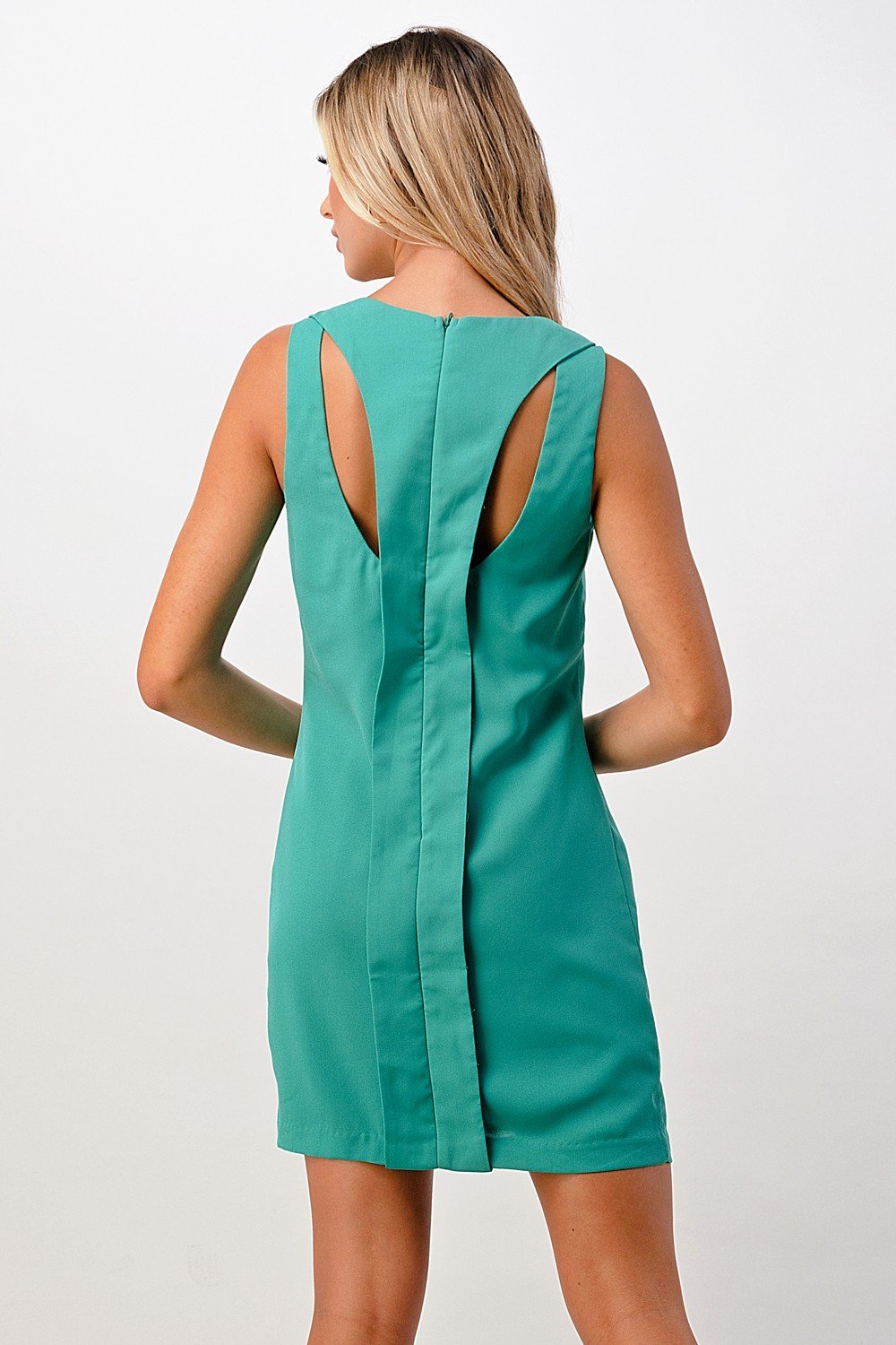 Embellished Neckline Sleeveless Shift Dress - Image 5